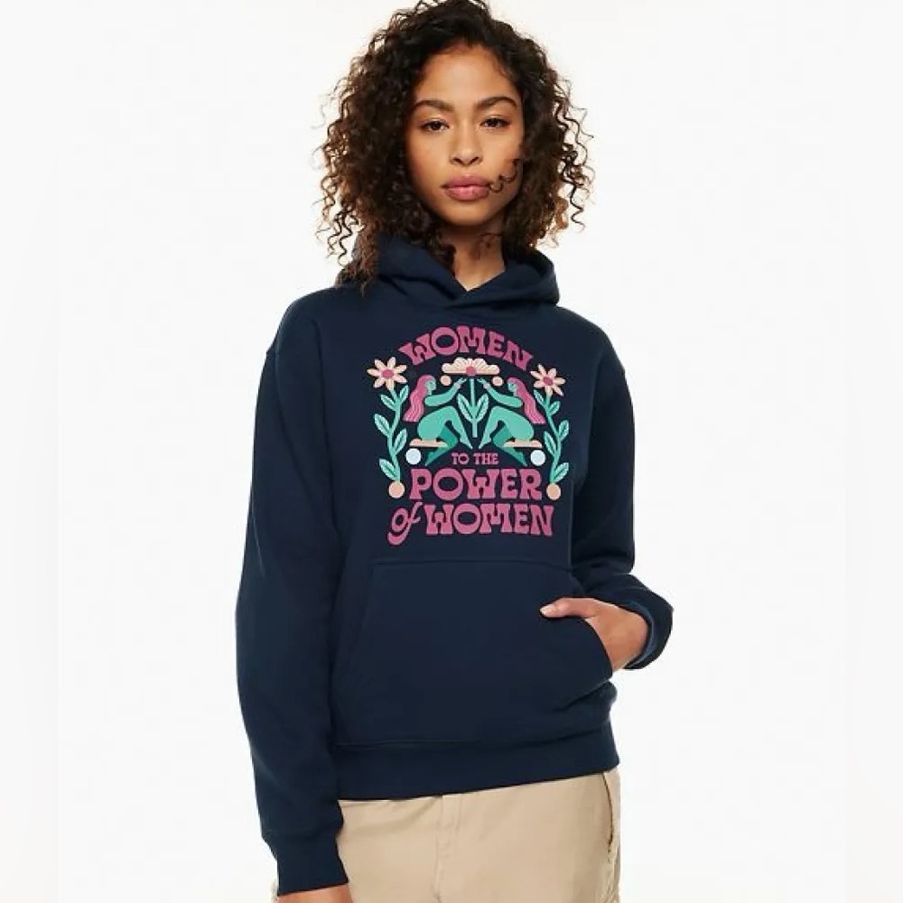 NWT Aritzia Women's Navy Graphic Hoodie S